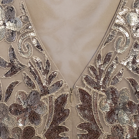 NWT!!! Unique Vintage Silver 1920s Flapper Dress - Picture 6 of 11